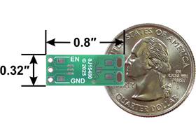 Pololu Isolated Solid State Relay/Switch, SPST, bottom view with dimensions.