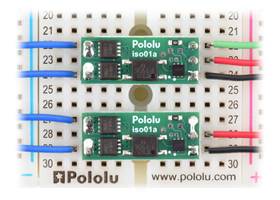 Three-wire and two-wire (with EN and VIN tied together) control options for the Pololu Isolated Solid State Relay/Switch, SPST.