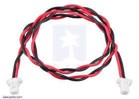 JST SH-Style Cable, 2-Pin, Female-Female, 25cm.