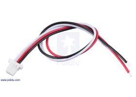 JST SH-Style Cable, 3-Pin, Single-Ended Female, 12cm.