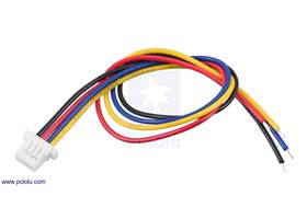 JST SH-Style Cable, 4-Pin, Single-Ended Female, 12cm.