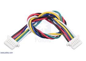 JST SH-Style Cable, 6-Pin, Female-Female, 10cm.