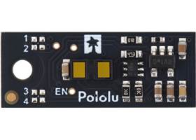 Pololu Digital Distance Sensor, 25cm, Side-Entry Connector, sensor-side view.