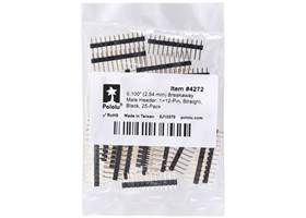 0.100″ (2.54 mm) Breakaway Male Header: 1x12-Pin, Straight, Black, 25-Pack. (1)