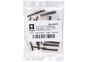 0.100″ (2.54 mm) Breakaway Male Header: 1x12-Pin, Right Angle, Black, 25-Pack. (1)