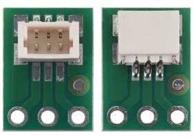 Breakout for JST SH-Style Connector, 3-Pin Male (Top-Entry version on left, Side-Entry version on right). (1)