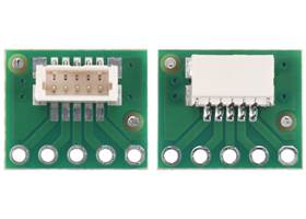 Breakout for JST SH-Style Connector, 5-Pin Male (Top-Entry version on left, Side-Entry version on right). (1)