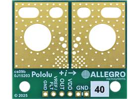 ACS37030LLZATR-040B3 Current Sensor Large Carrier -40A to +40A, 3.3V, bottom view.