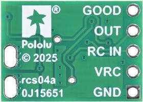 Pololu RC Switch with Isolated Solid State Relay/Switch, SPST, bottom view.