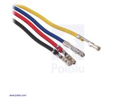 Crimped ends of the 4-pin JST PH-Style Cable with Female Pins for 0.1&quot; Housings.