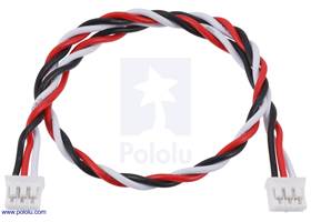 JST PH-Style Cable, 3-Pin, Female-Female, 25cm.