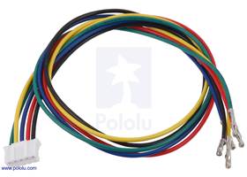JST PH-Style Cable with Female Pins for 0.1&quot; Housings, 5-Pin, 30cm.