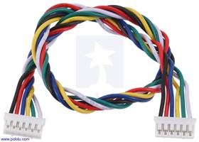 JST PH-Style Cable, 6-Pin, Female-Female, 25cm.