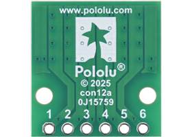 Breakout for JST PH-Style Connector, 6-Pin, bottom view.