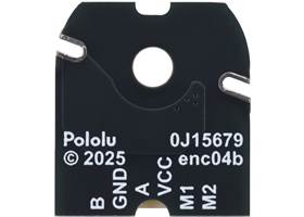 Magnetic Encoder with Side-Entry Connector for 20D mm Metal Gearmotors, motor-side view of PCB.