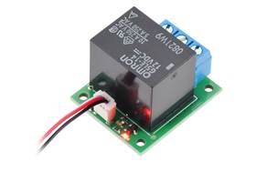 Pololu Basic SPDT Relay Carrier with 12VDC Relay, Terminal Blocks, and JST SH-Style Top-Entry Connector (JST SH cable not included).