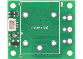 Top view of the Pololu Basic SPDT Relay Carrier for &#8220;Sugar Cube&#8221; Relays with JST SH-Style Top-Entry Connector.
