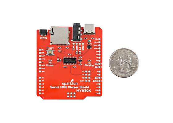 SparkFun Serial MP3 Player Shield - MY1690X-16S (3)