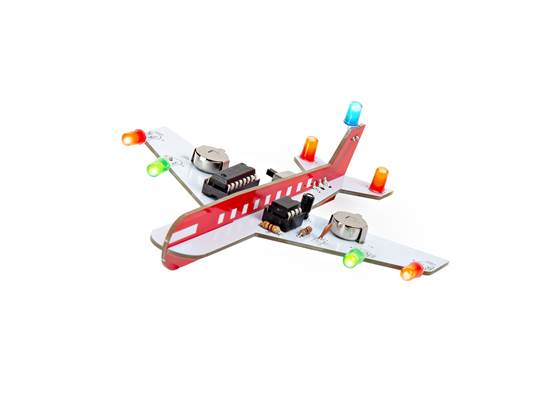 Airplane Soldering Kit - White & Red