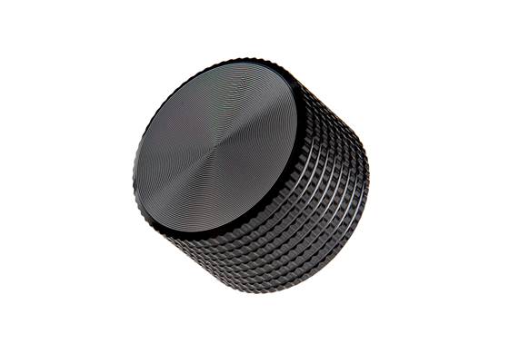 Aluminum Potentiometer Knob – Black 25mm