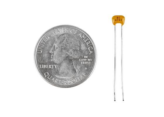 Capacitor Ceramic - 0.47 µF 25V -20% ~ +80% PTH (3)