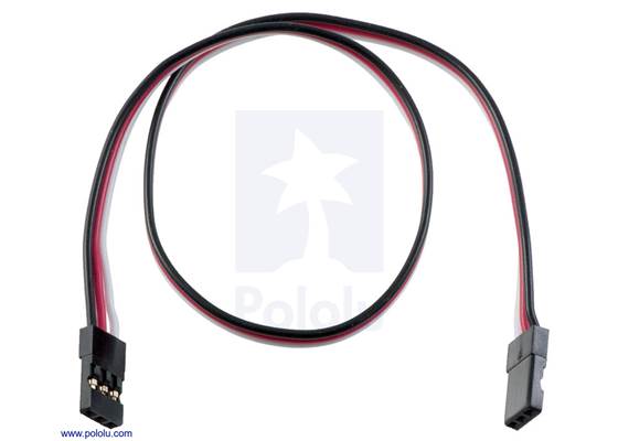 12&quot; (300&nbsp;mm) female-female RC servo extension cable.