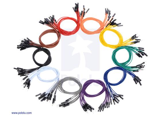 Premium jumper wires in assorted colors.