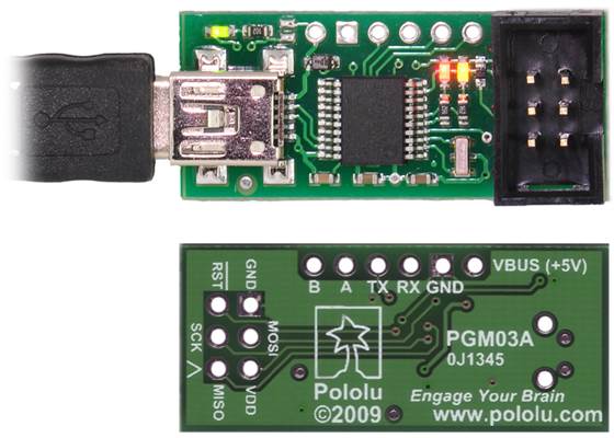 USB AVR programmer PGM03A.