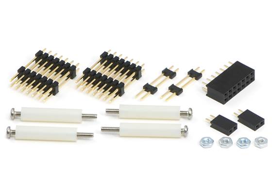 Hardware included with the 3pi expansion kit without cutouts.