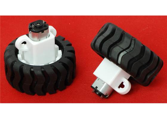 Micro Metal Gearmotor with Pololu wheel 42&#215;19mm and extended bracket.
