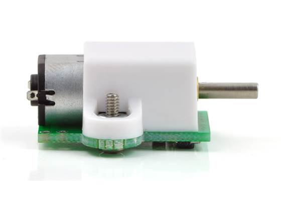 Side view of the encoder for Pololu wheel 42&#215;19mm, mounted to a bracket.