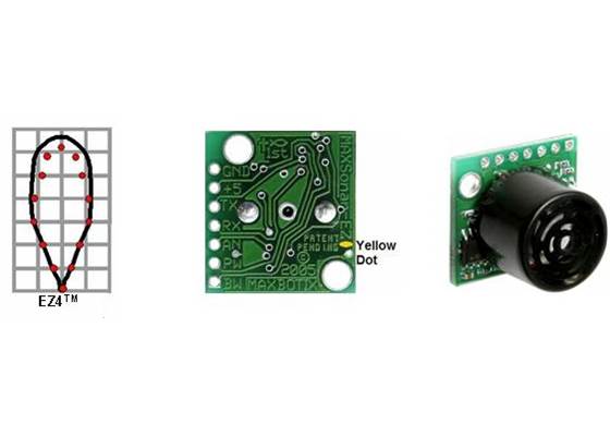 Maxbotics LV-MaxSonar-EZ4 sonar range finder.
