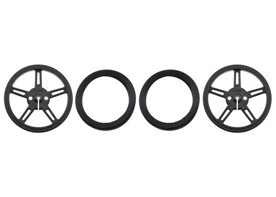 Parts included with Pololu Wheel 60&#215;8mm Pair &#8211; Black.