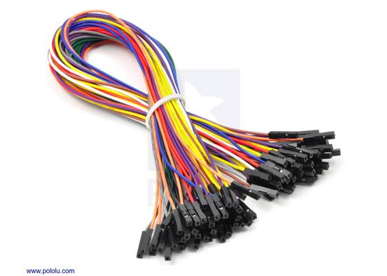 Premium jumper wire 50-piece rainbow assortment F-F 12&quot;.
