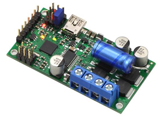 Simple High-Power Motor Controller 18v25 or 24v23 with included hardware installed.