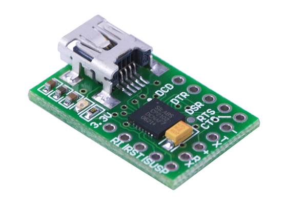 Pololu USB-to-serial adapter.