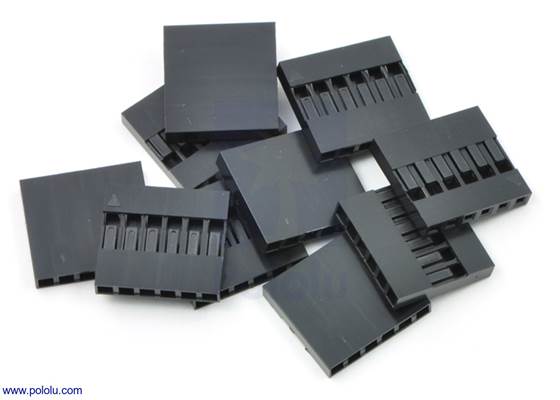 0.1&quot; (2.54mm) crimp connector housing: 1&#215;6-pin 10-pack.