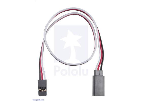 Servo extension cable 12&quot; male &#8211; female.