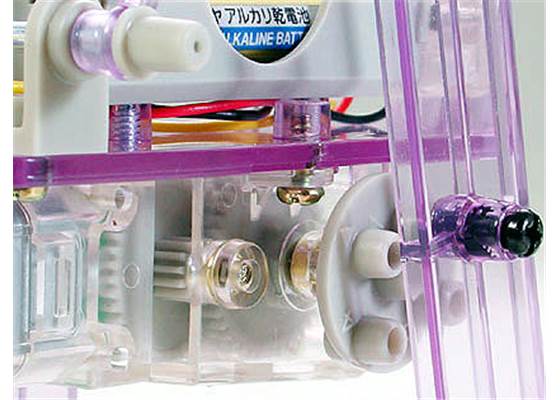 Tamiya 71104 Mechanical Ostrich crank plate close-up.