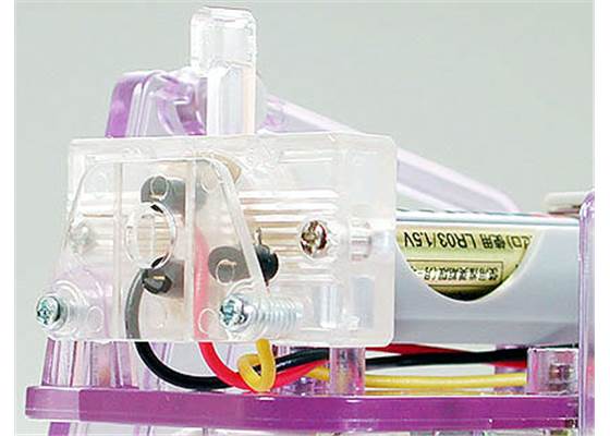 Tamiya 71104 Mechanical Ostrich control switch close up.