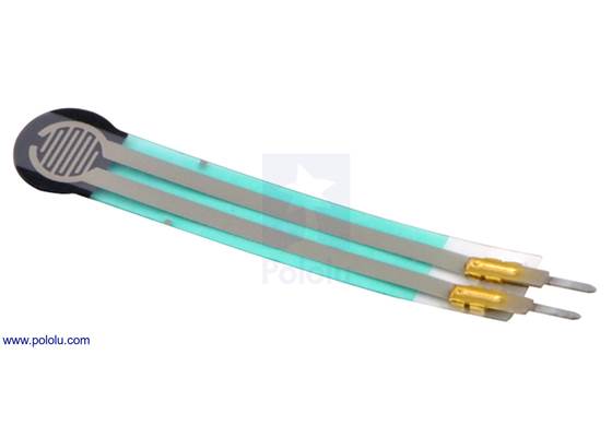 Force-sensing resistor (FSR): 0.2″ circle.