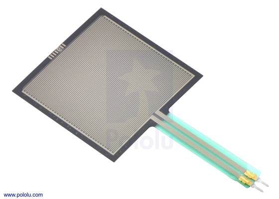 Force-sensing resistor (FSR): 1.5″ square.