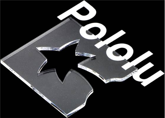 Transparent clear acrylic.