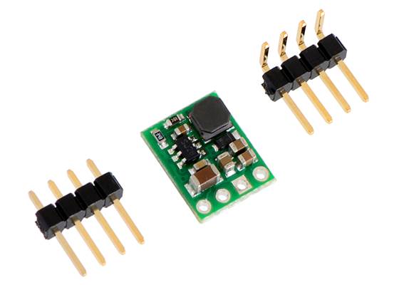 Pololu step-down voltage regulator D24VxFx with included hardware.