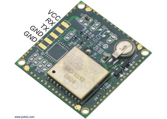 LS20031 GPS receiver module bottom view.