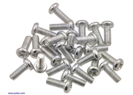 Machine Screw: M3, 8mm Length, Phillips (25-pack)