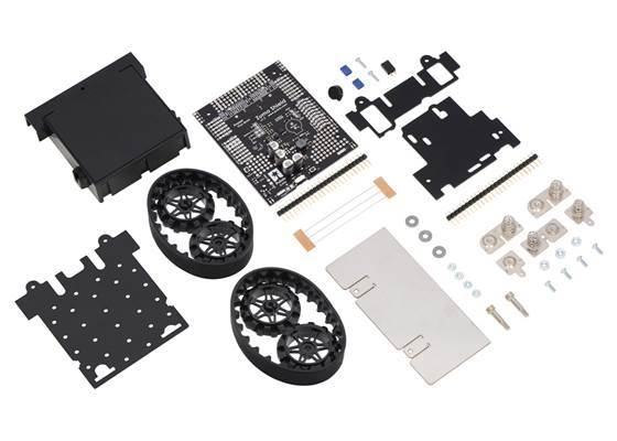 Contents of the Zumo robot kit for Arduino.