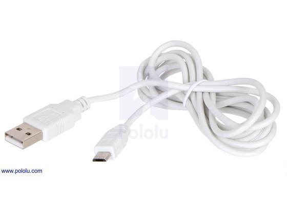 USB cable A to Micro-B, 6 ft.