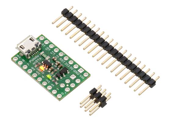 A-Star 32U4 Micro with included optional headers.