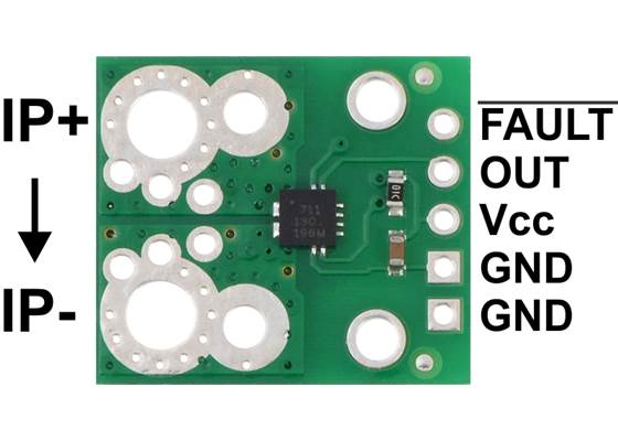 ACS711EX current sensor carrier pinout.